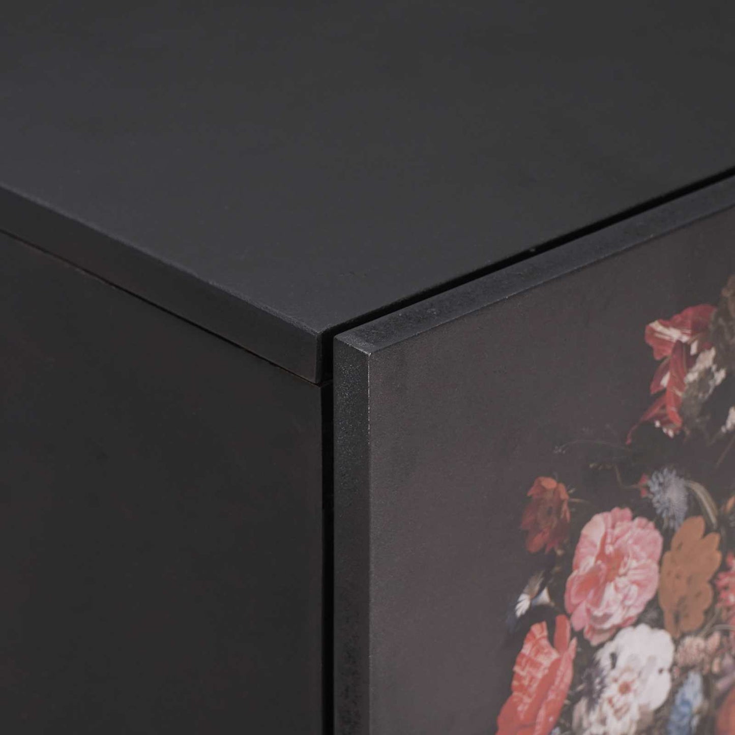 vidaXL Table de chevet avec porte noir 40 x 33 x 46 cm bois de manguier massif