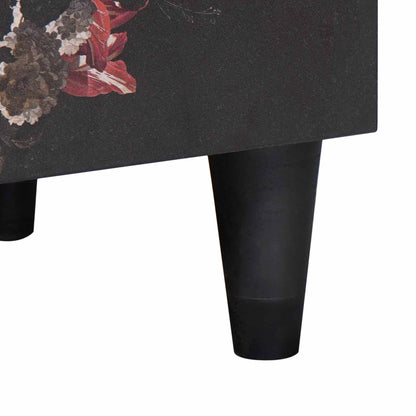 vidaXL Table de chevet avec porte noir 40 x 33 x 46 cm bois de manguier massif