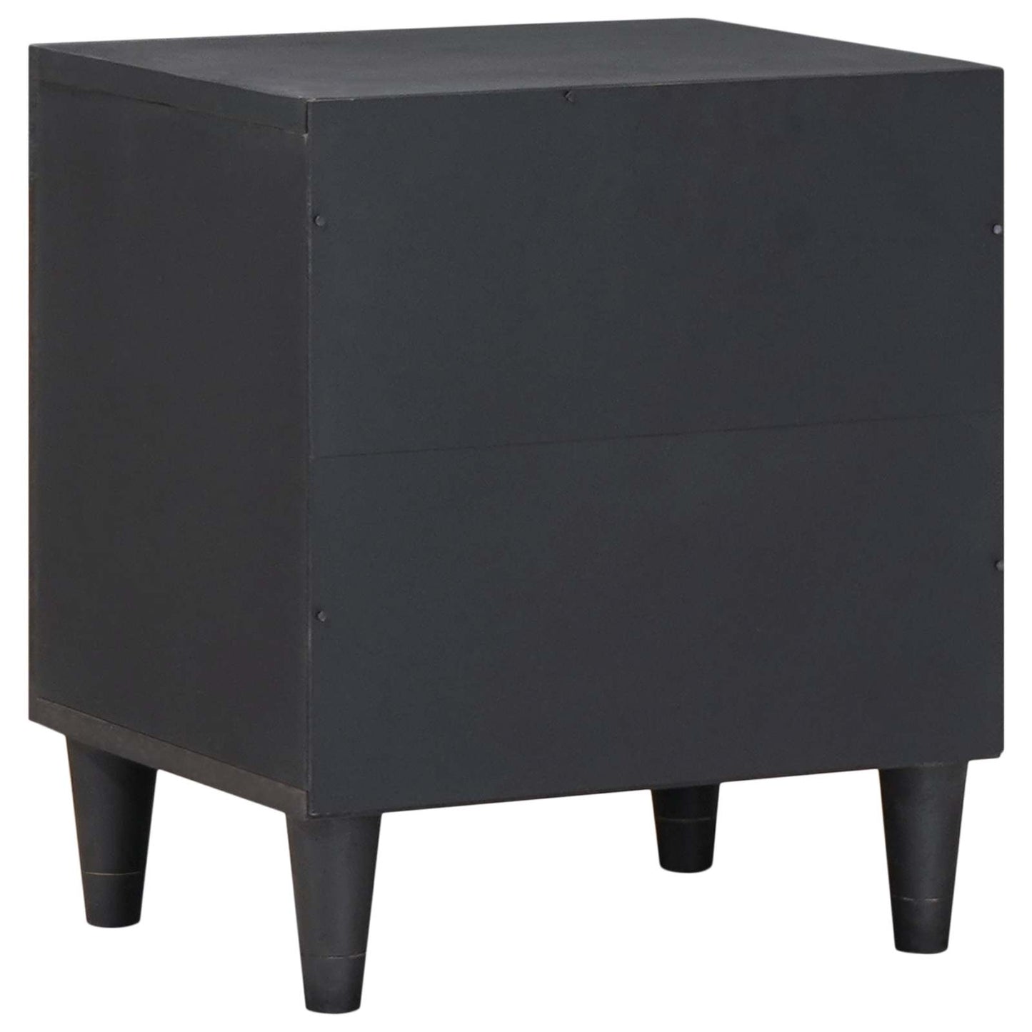 vidaXL Table de chevet avec porte 2 pcs Noir 40 x 33 x 46 cm