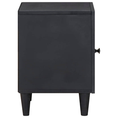 vidaXL Table de chevet avec porte 2 pcs Noir 40 x 33 x 46 cm