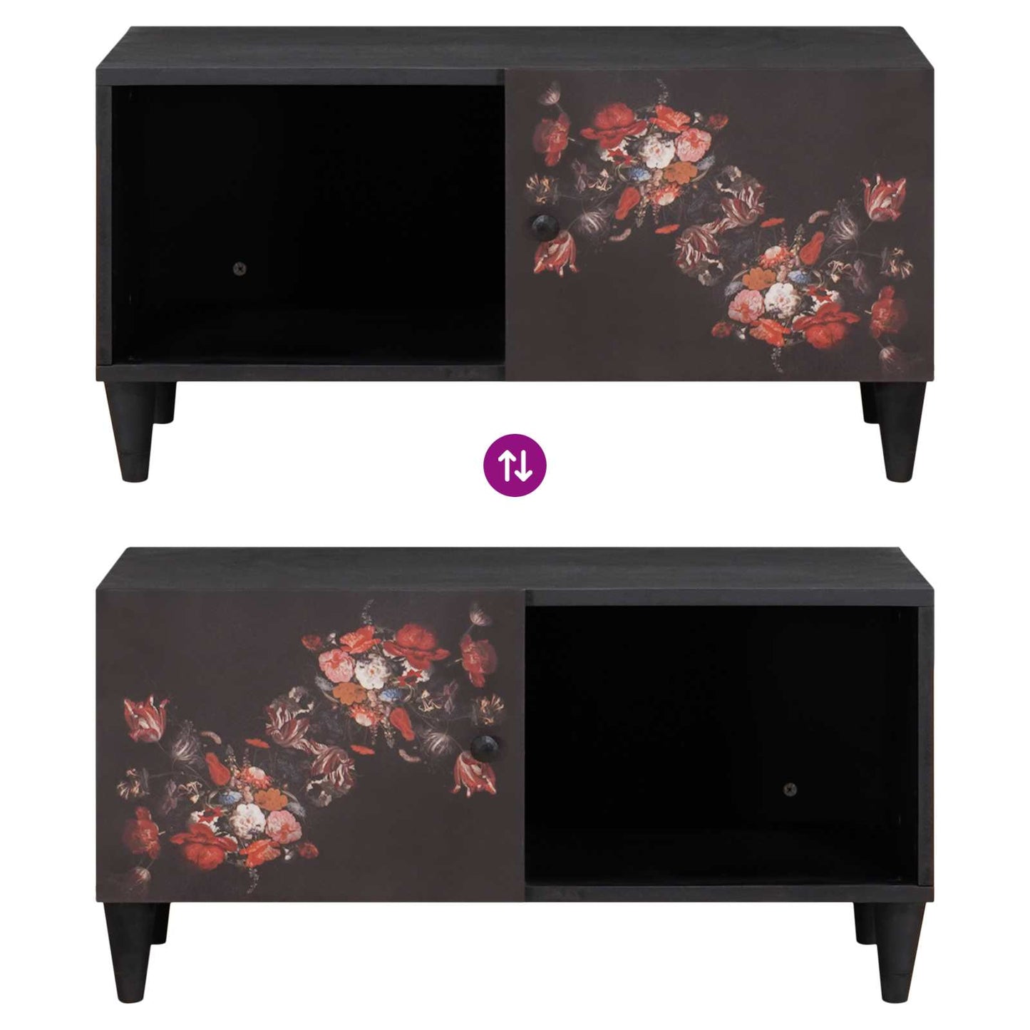 vidaXL Couchtisch Mehrfarbig 80 x 50 x 40 cm Massivholz Mango
