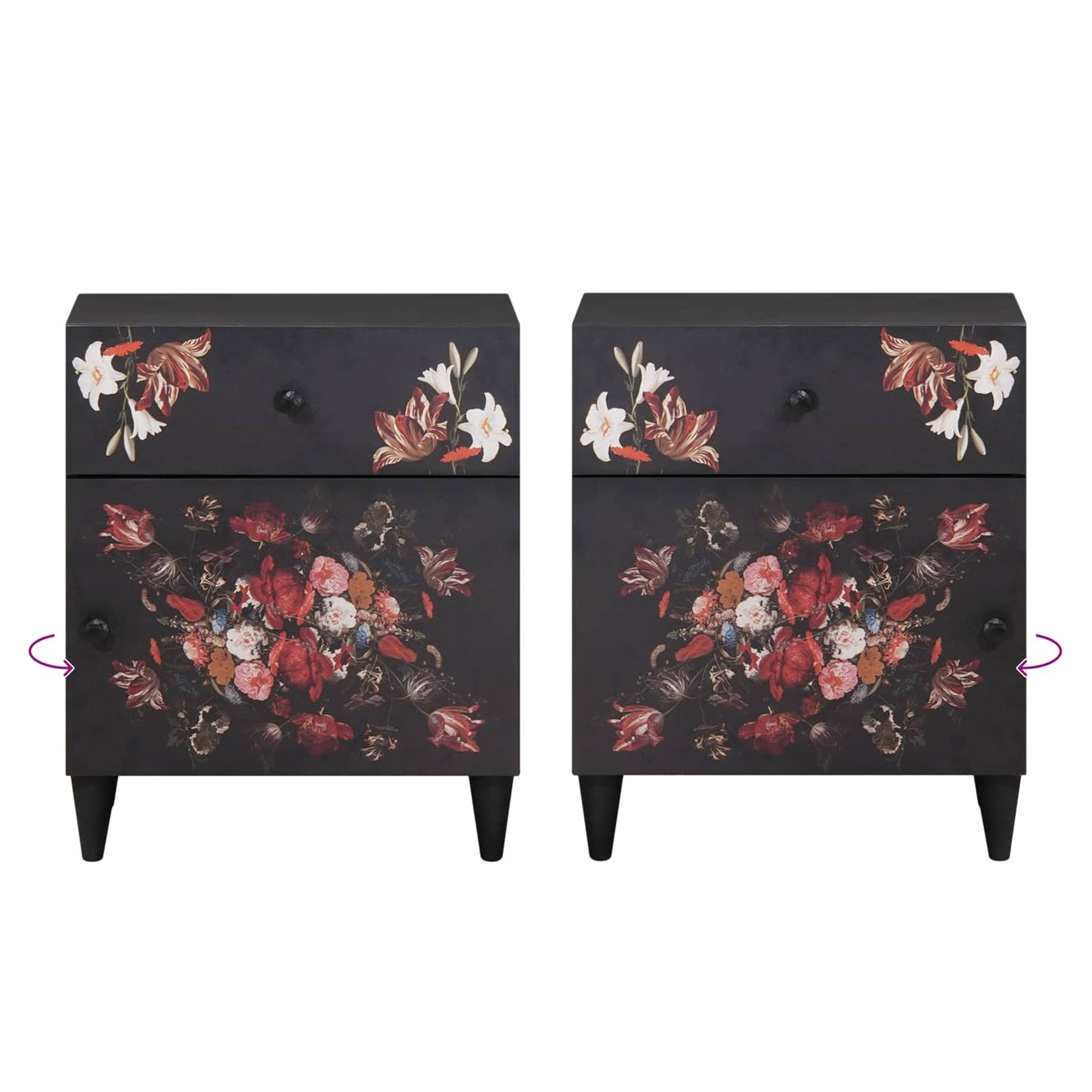 vidaXL Nachttisch Mehrfarbig 50 x 33 x 60 cm Massivholz Mango