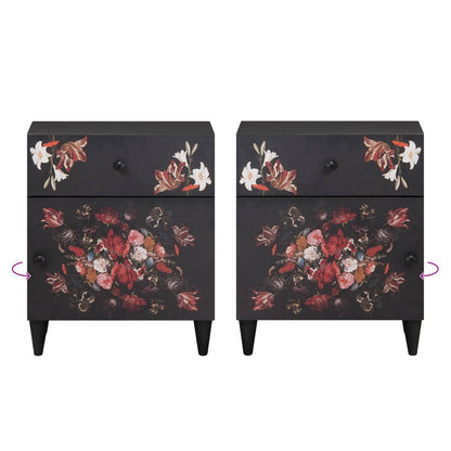 vidaXL Nachttisch Mehrfarbig 50 x 33 x 60 cm Massivholz Mango
