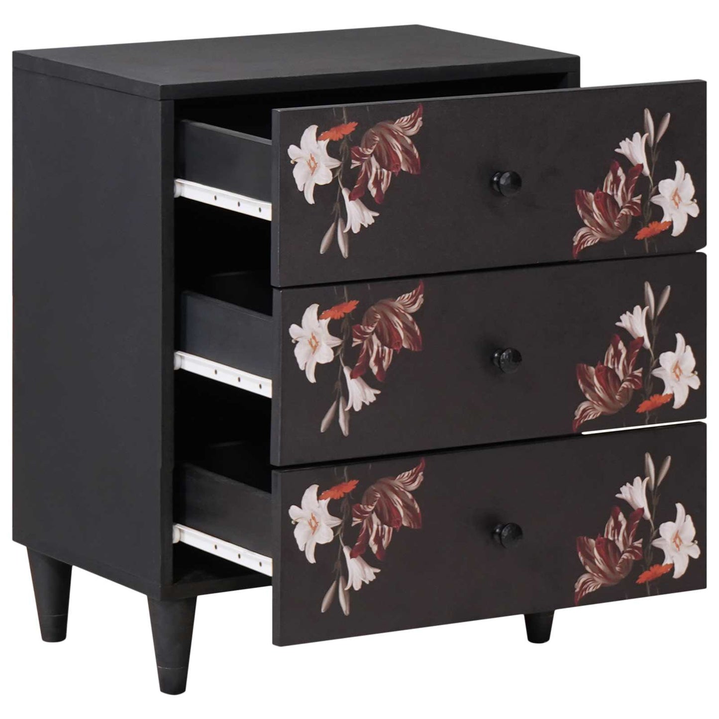 vidaXL Nachttisch Mehrfarbig 50 x 33 x 60 cm Massivholz Mango