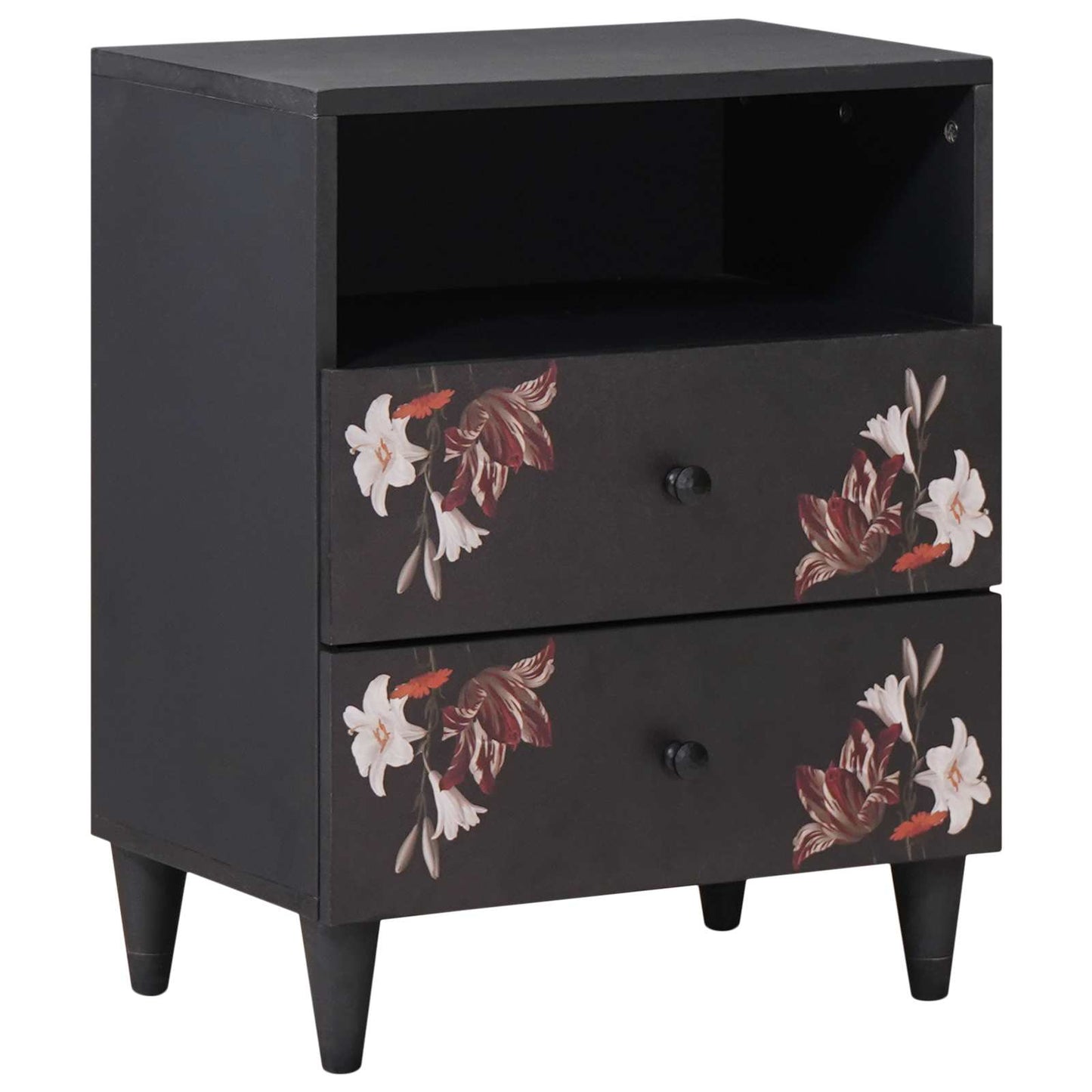 vidaXL Nachttisch Mehrfarbig 50 x 33 x 60 cm Massivholz Mango