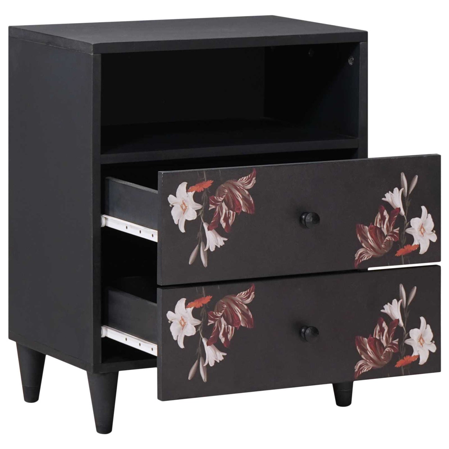 vidaXL Nachttisch Mehrfarbig 50 x 33 x 60 cm Massivholz Mango