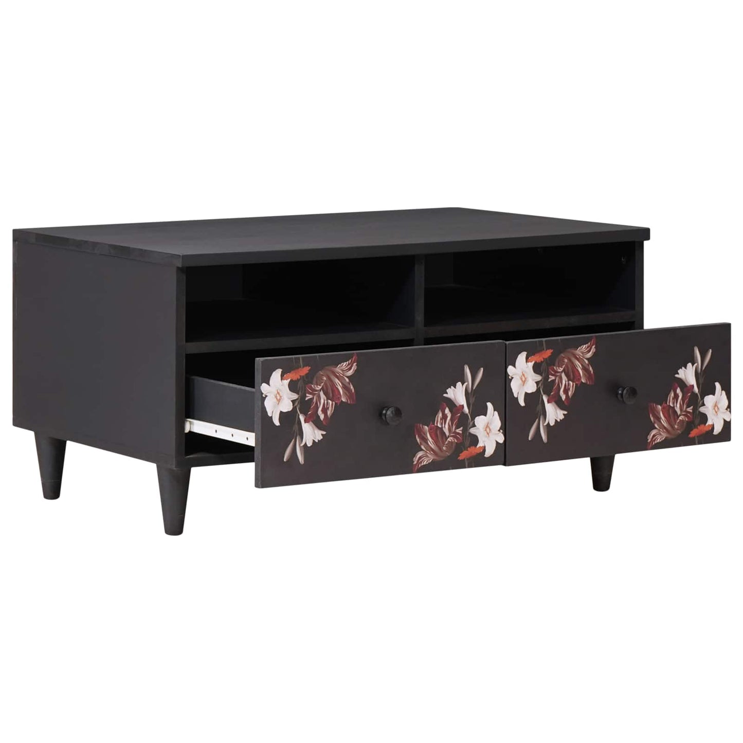 vidaXL Couchtisch Mehrfarbig 80 x 54 x 40 cm Massivholz Mango