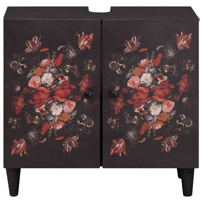 vidaXL Waschbeckenunterschrank mit Speicher Mehrfarbig 62 x 33 x 58 cm