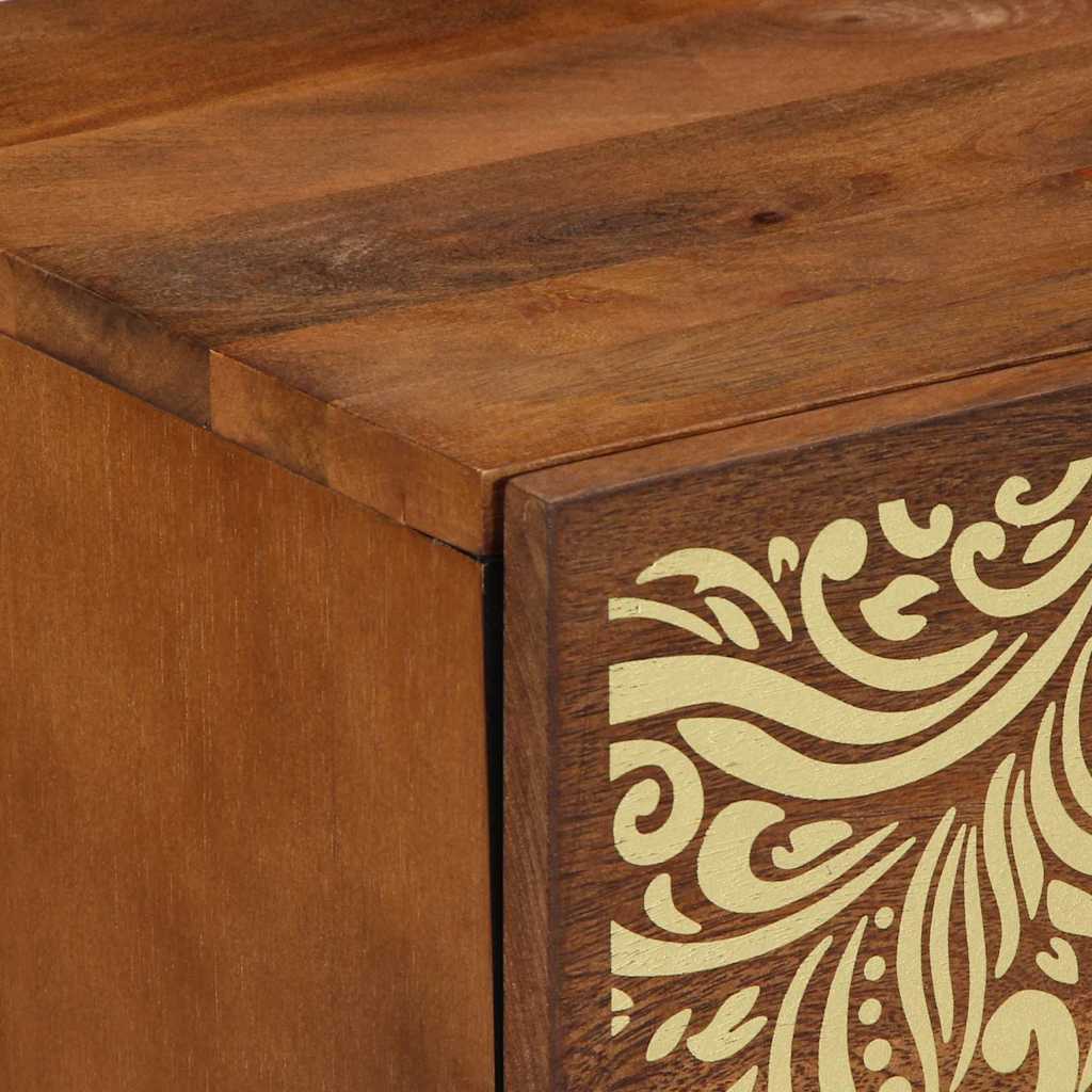 vidaXL Nachttisch mit Tür 2 pcs Honigbraun 40 x 33 x 46 cm