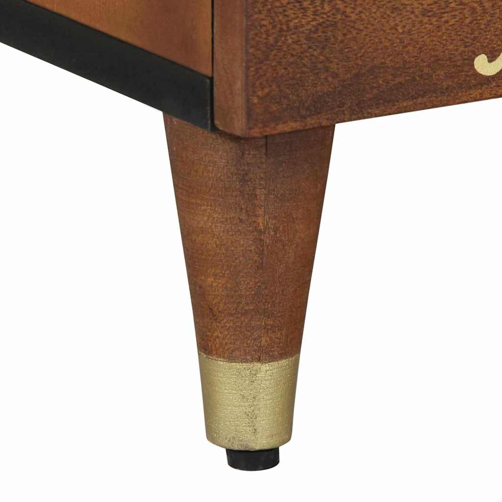 vidaXL Nachttisch mit Tür 2 pcs Honigbraun 40 x 33 x 46 cm