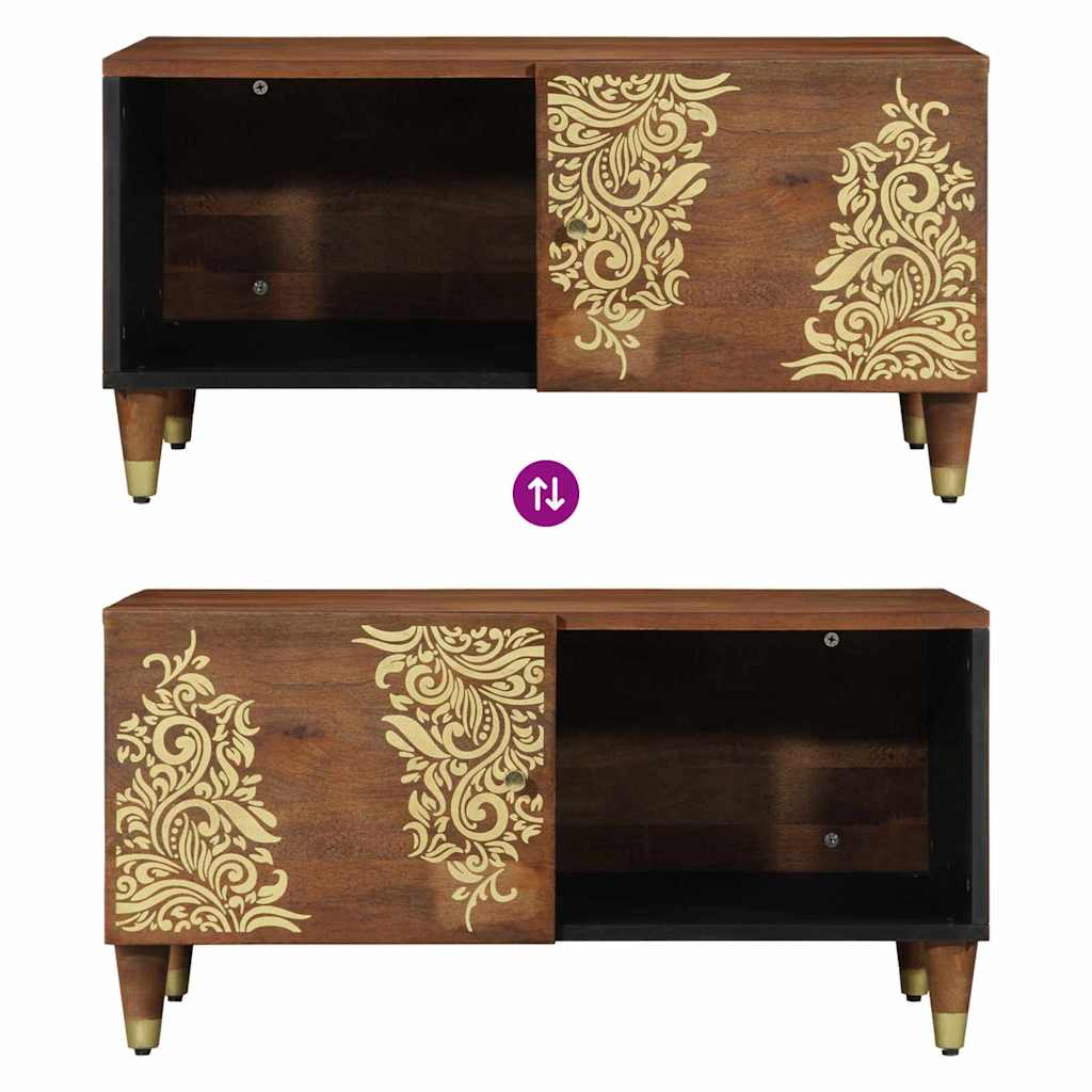 Couchtisch Honigbraun 80 x 50 x 40 cm Massivholz Mango