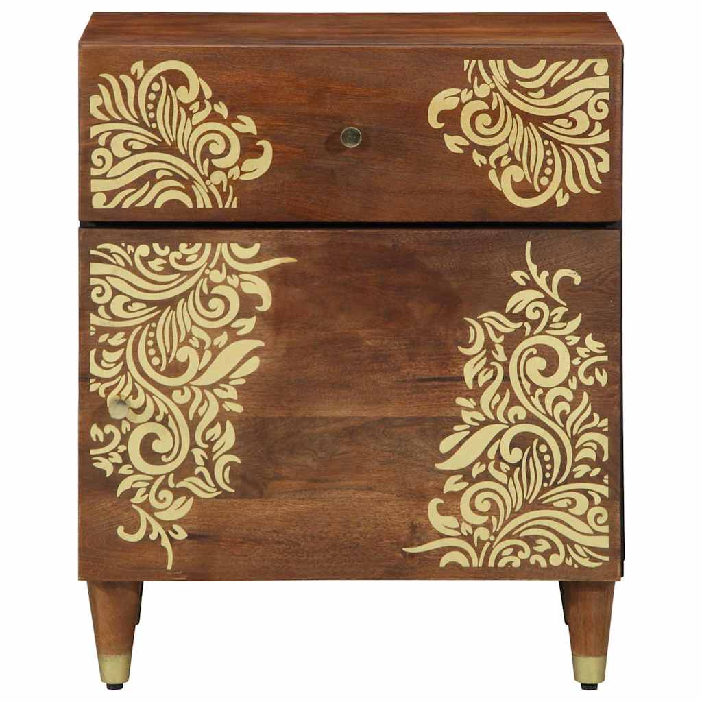 vidaXL Nachttisch mit Tür Honigbraun 50 x 33 x 60 cm Massivholz Mango