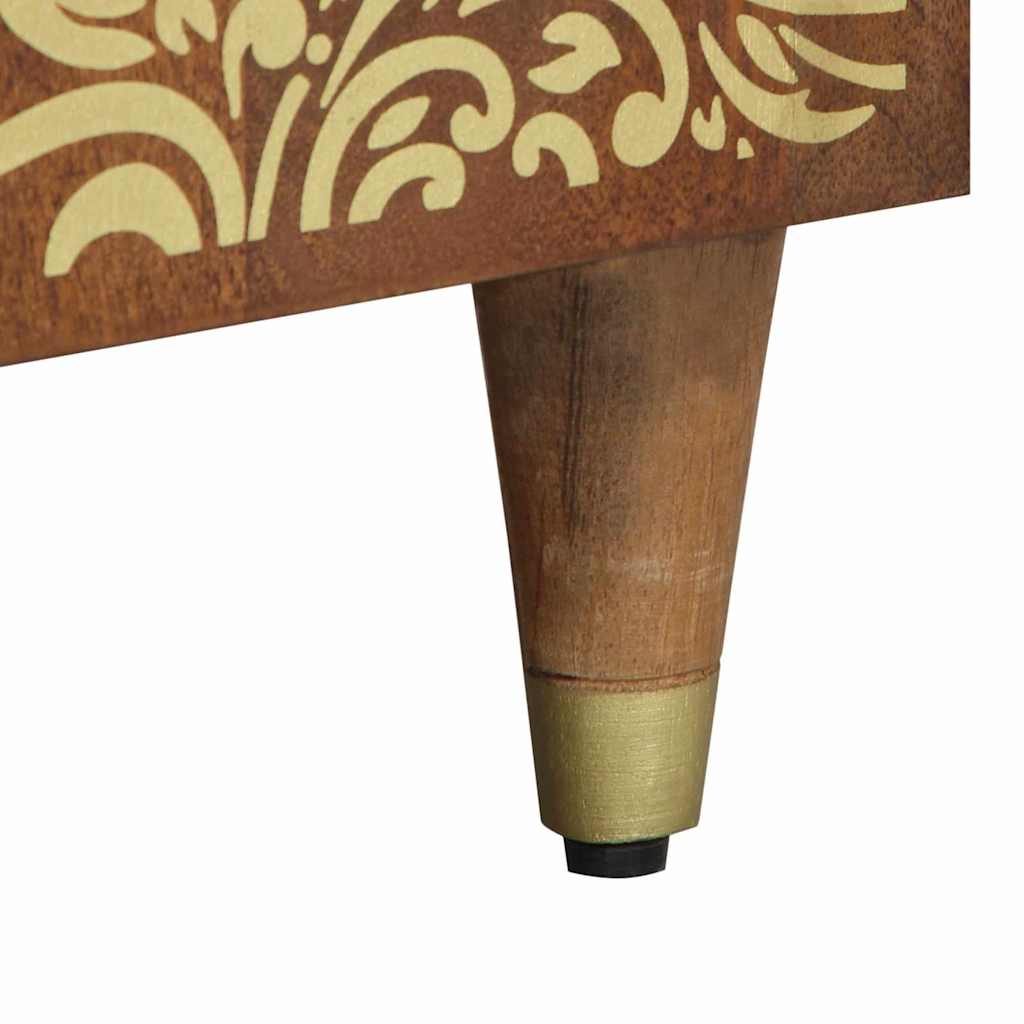 vidaXL Nachttisch mit Tür Honigbraun 50 x 33 x 60 cm Massivholz Mango