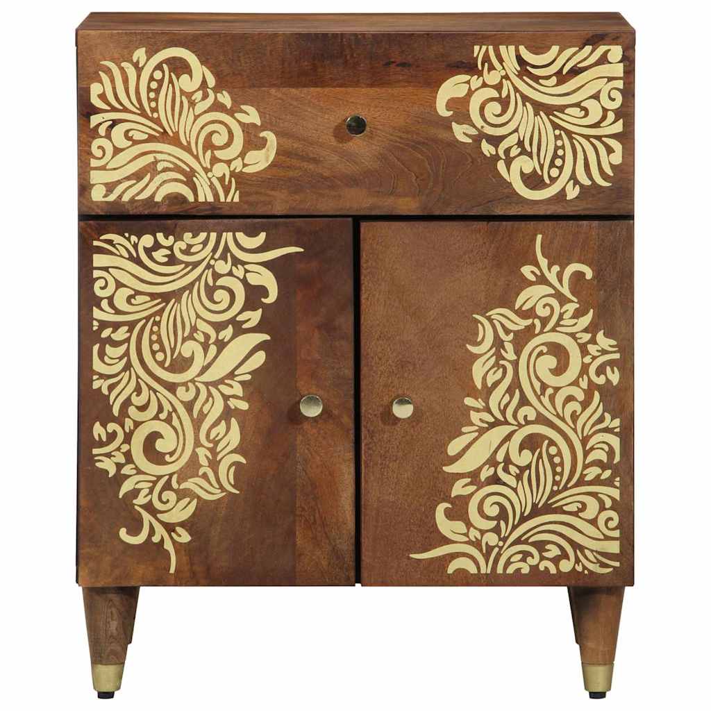 vidaXL Nachttisch mit Tür Honigbraun 50 x 33 x 60 cm Massivholz Mango