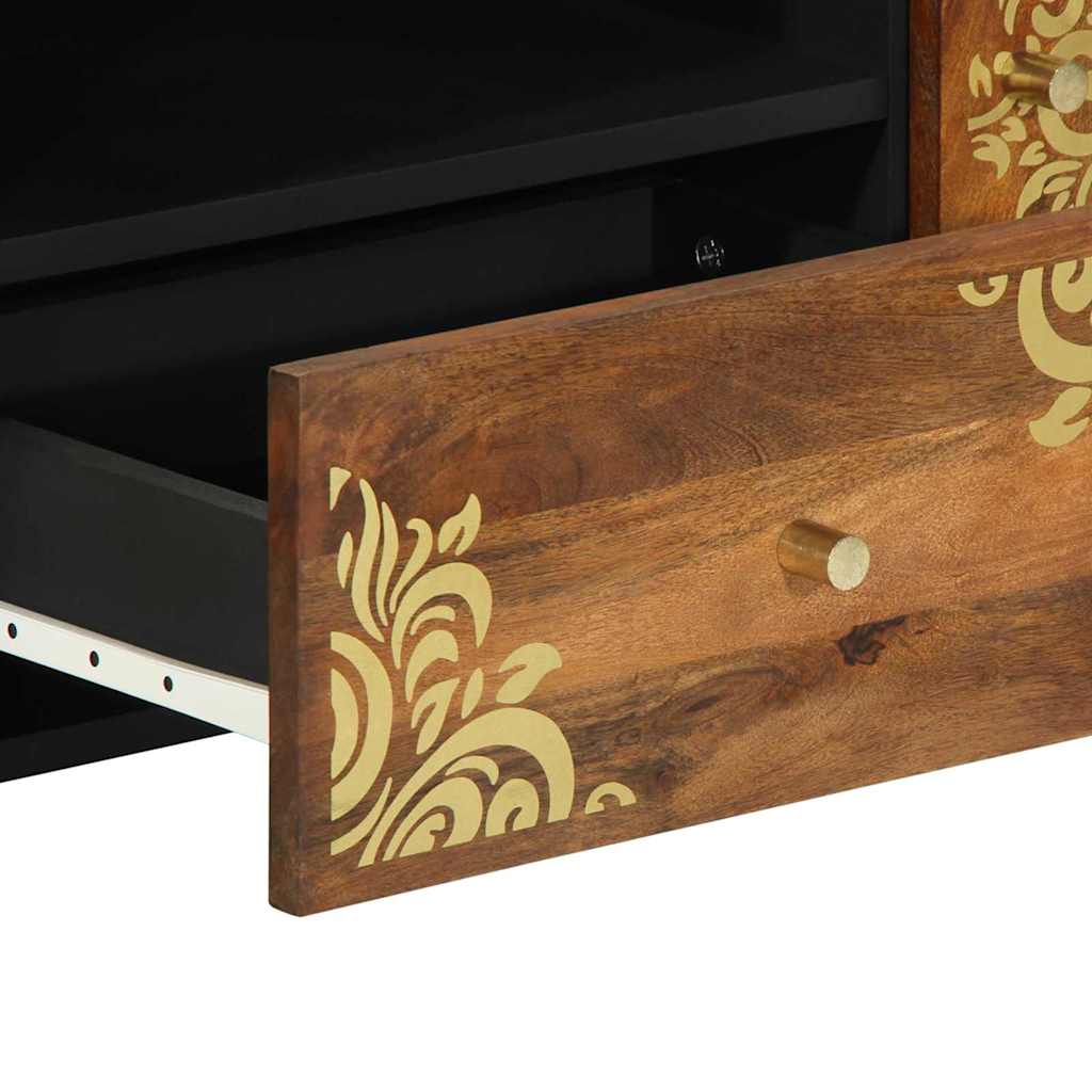 vidaXL TV-Schränk mit Tür Honigbraun 105 x 33 x 46 cm Massivholz Mango