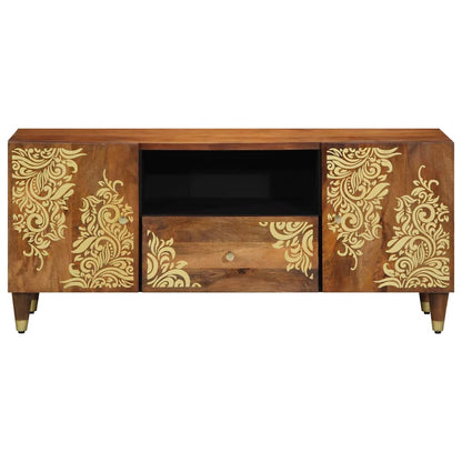 vidaXL TV-Schränk mit Tür Honigbraun 105 x 33 x 46 cm Massivholz Mango