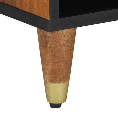 vidaXL TV-Schränk mit Tür Honigbraun 80 x 33 x 46 cm Massivholz Mango