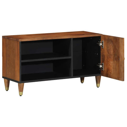 vidaXL TV-Schränk mit Tür Honigbraun 80 x 33 x 46 cm Massivholz Mango