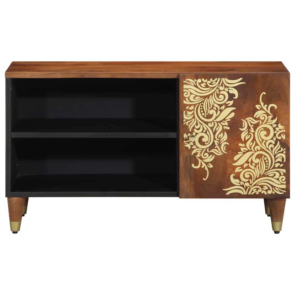 vidaXL TV-Schränk mit Tür Honigbraun 80 x 33 x 46 cm Massivholz Mango