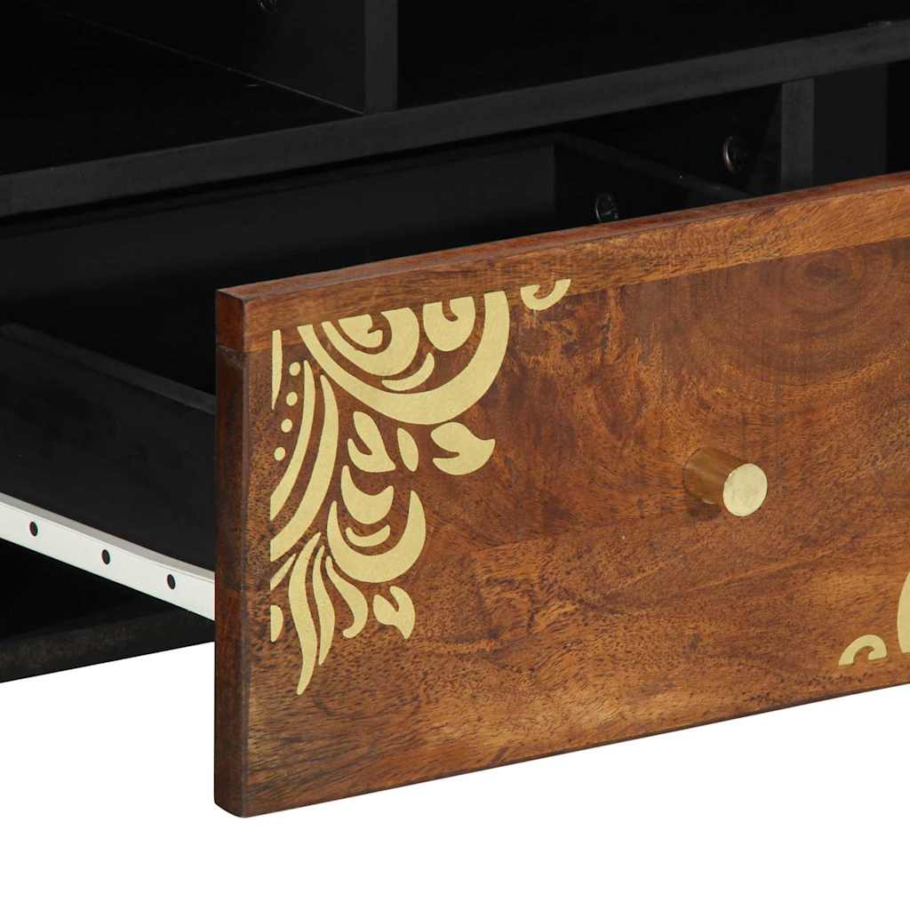 vidaXL TV-Schränk Honigbraun 100 x 33 x 46 cm Massivholz Mango