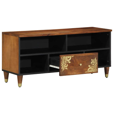 vidaXL TV-Schränk Honigbraun 100 x 33 x 46 cm Massivholz Mango