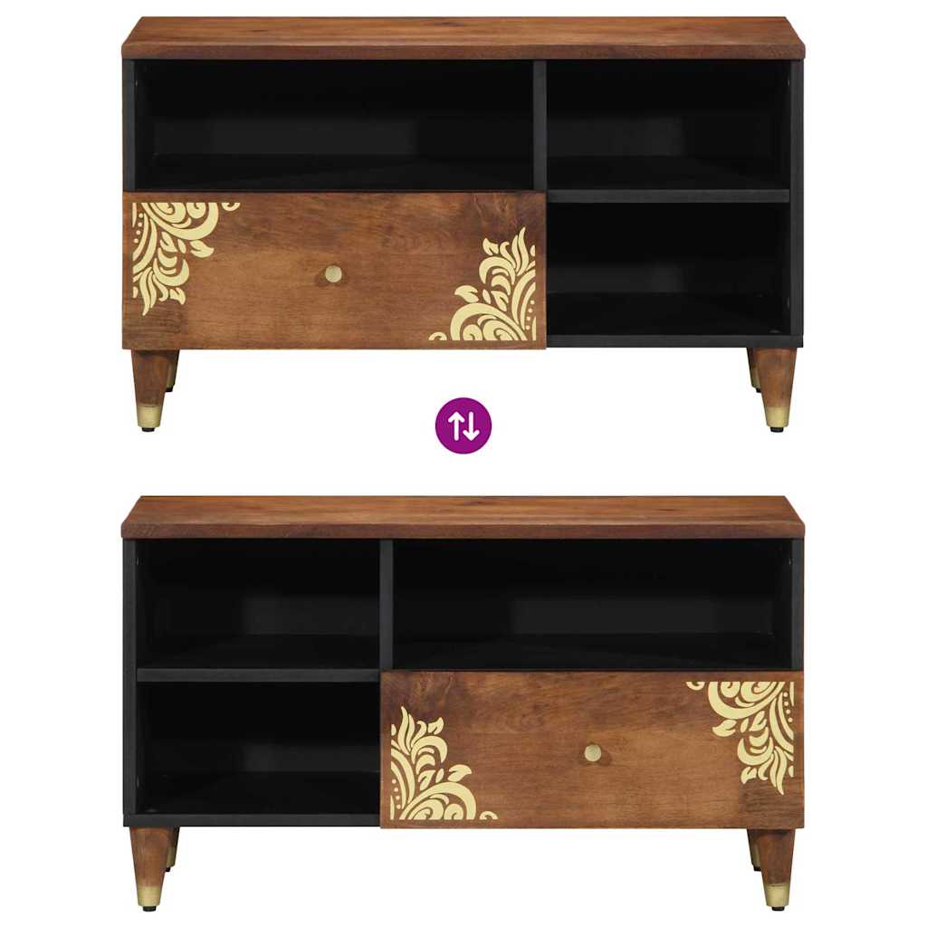 TV-Schränk Honigbraun 80 x 33 x 46 cm Massivholz Mango