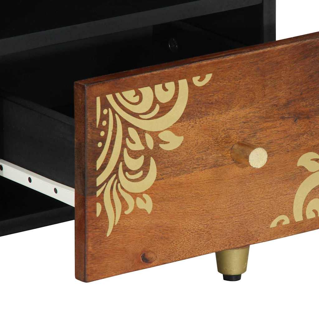 vidaXL TV-Schränk Honigbraun 100 x 33 x 46 cm Massivholz Mango