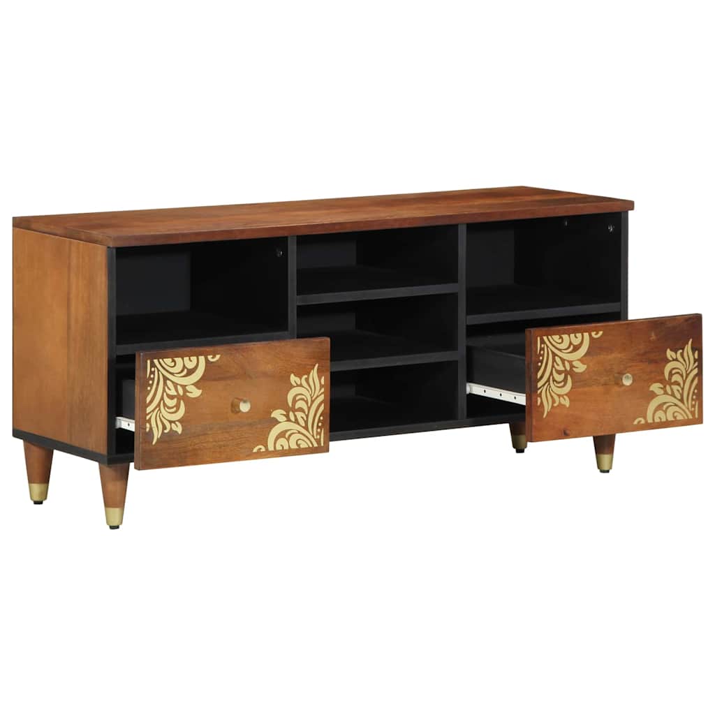 vidaXL TV-Schränk Honigbraun 100 x 33 x 46 cm Massivholz Mango
