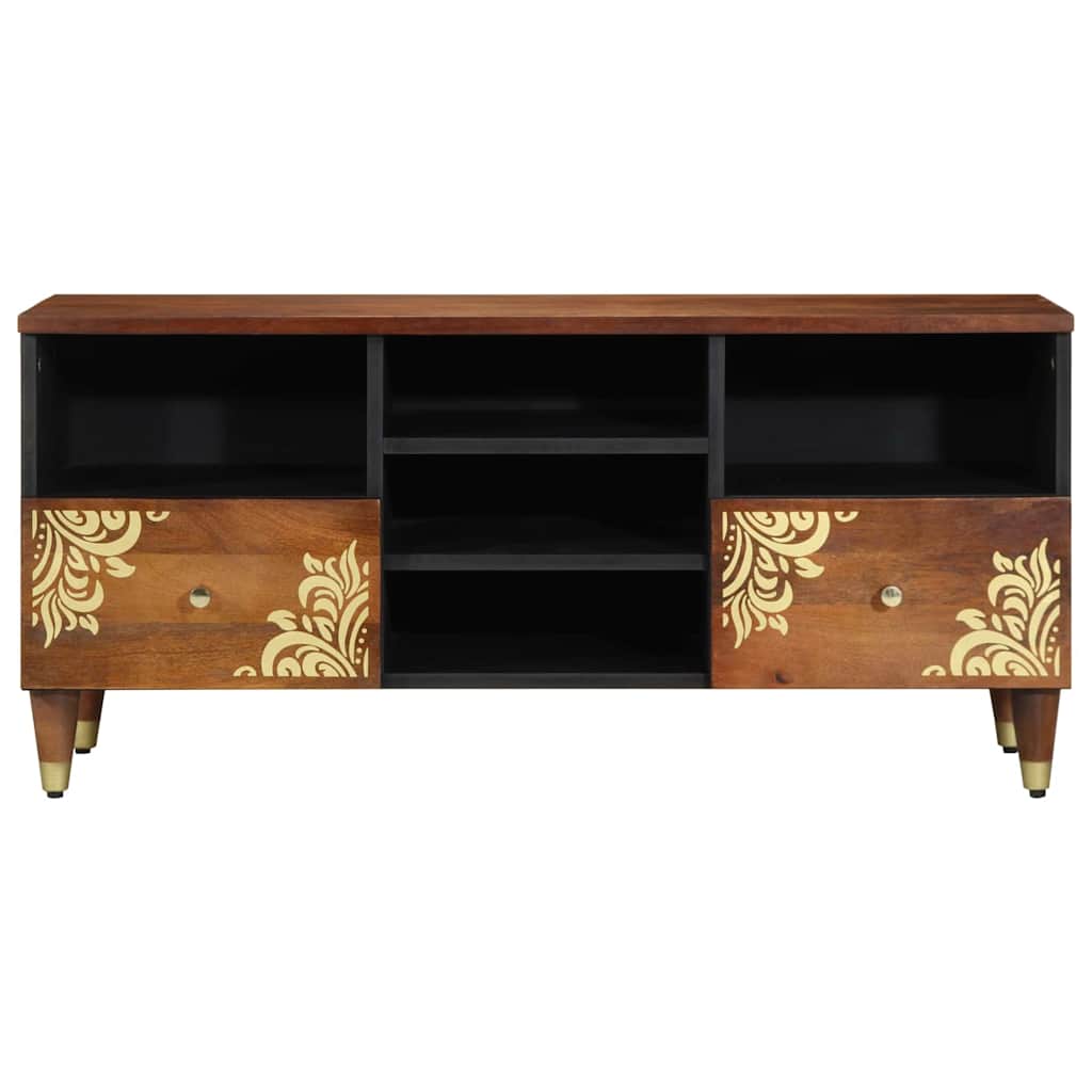 vidaXL TV-Schränk Honigbraun 100 x 33 x 46 cm Massivholz Mango