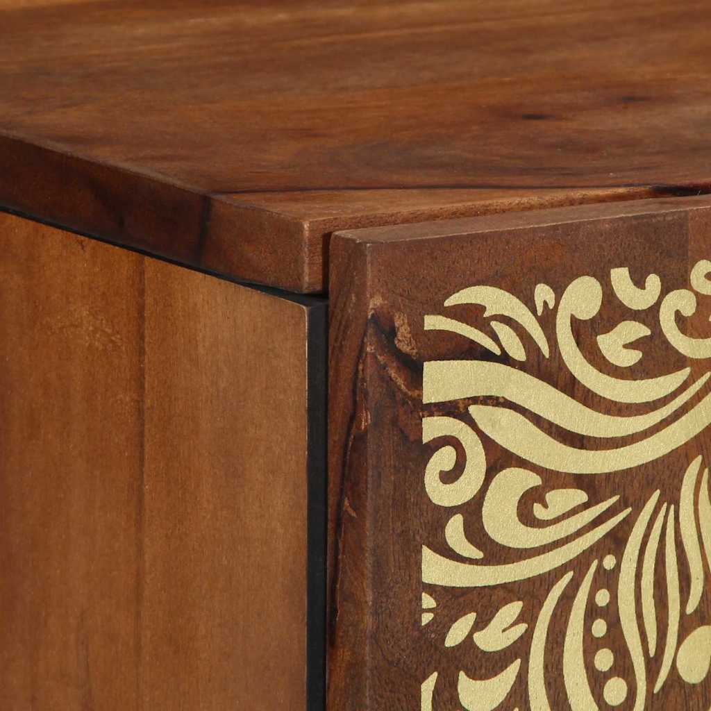 Wandschrank mit Tür Honigbraun 38 x 33 x 48 cm Massivholz Mango