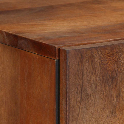 Highboard mit Regal Braun 60 x 33 x 100 cm Massivholz Mango