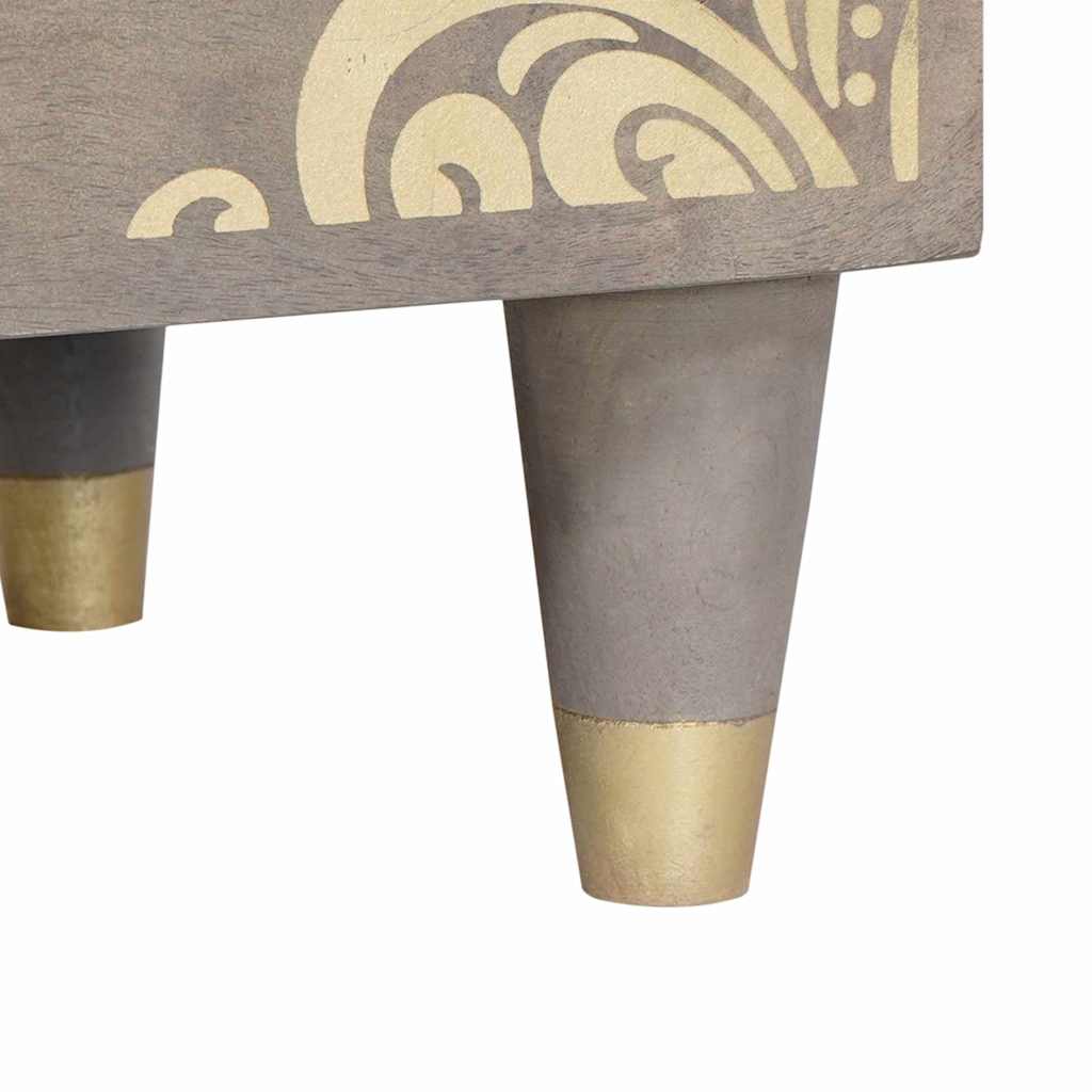 Nachttisch 2 pcs Grau 40 x 33 x 46 cm Massivholz Mango