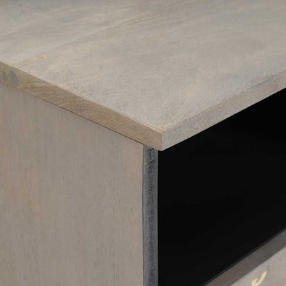 TV-Schränk mit Schubladen Grau 70 x 33 x 46 cm Massivholz Mango