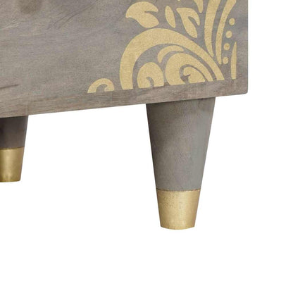 TV-Schränk mit Schubladen Grau 70 x 33 x 46 cm Massivholz Mango