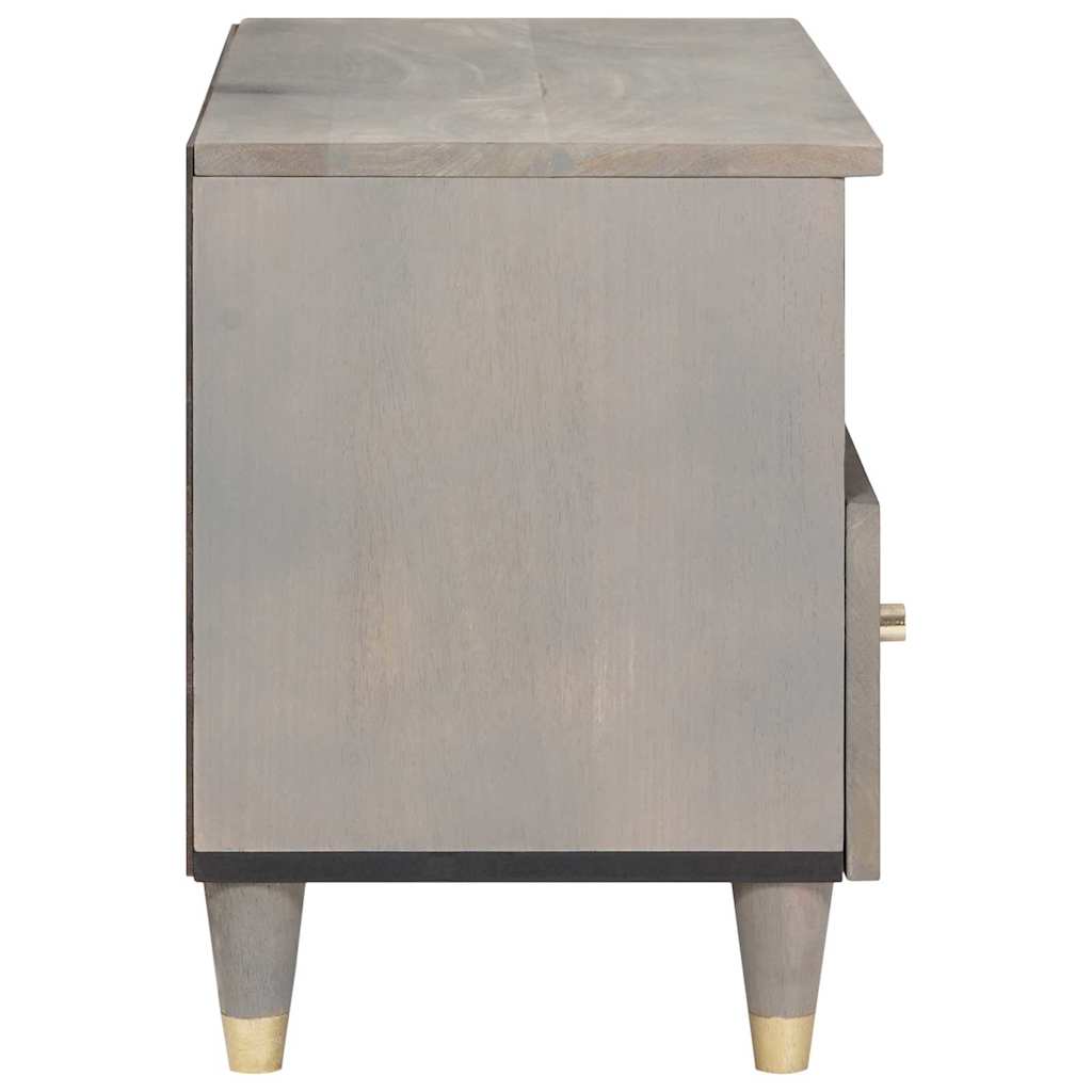 TV-Schränk mit Schubladen Grau 70 x 33 x 46 cm Massivholz Mango