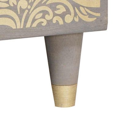 vidaXL Table basse gris 80 x 50 x 40 cm Bois de manguier massif