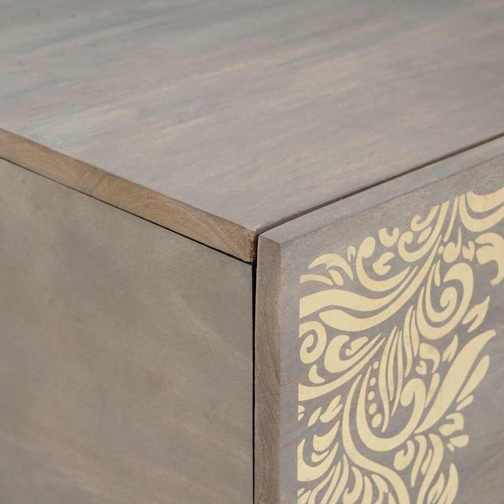 vidaXL Couchtisch Grau 100 x 54 x 40 cm Massivholz Mango