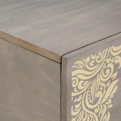 vidaXL Couchtisch Grau 100 x 54 x 40 cm Massivholz Mango