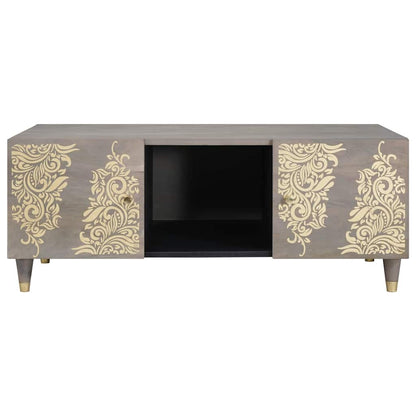 vidaXL Couchtisch Grau 100 x 54 x 40 cm Massivholz Mango