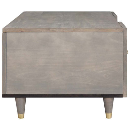 vidaXL Couchtisch Grau 100 x 54 x 40 cm Massivholz Mango