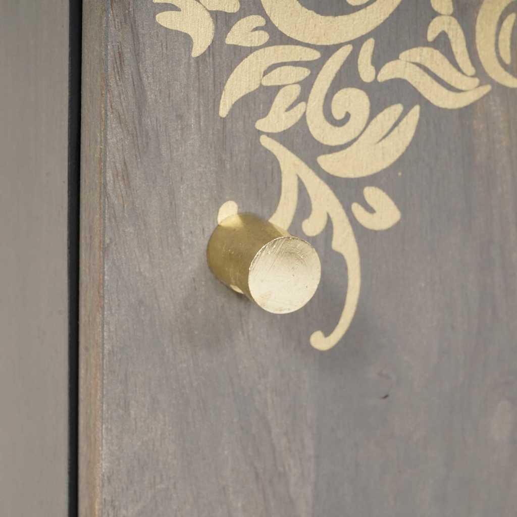 Wandschrank Wandmontiert Grau 38 x 33 x 48 cm Massivholz Mango