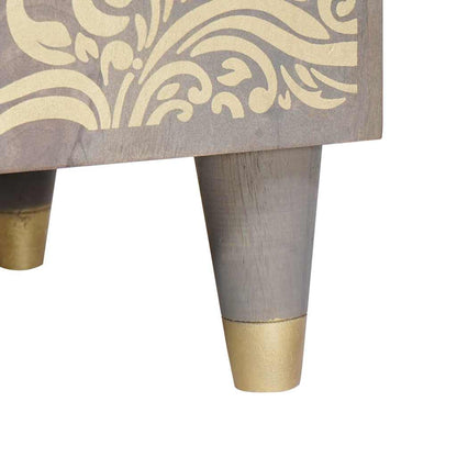 Badezimmerschrank mit Tür Grau 38 x 33 x 58 cm Massivholz Mango