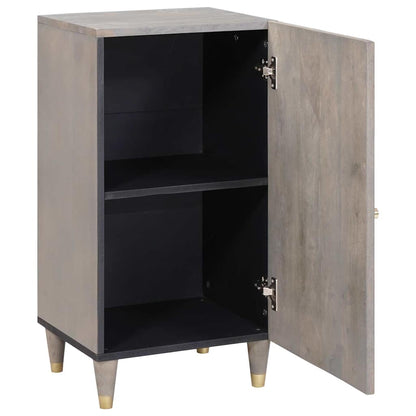 Sideboard Grau und Gold 40 x 33 x 75 cm Massivholz Mango