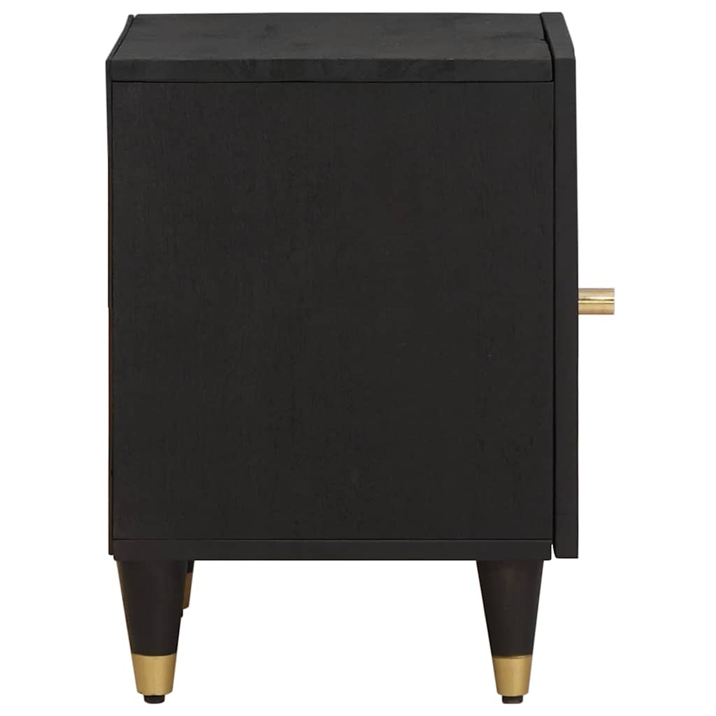 vidaXL Nachttisch mit Tür 2 pcs Schwarz 40 x 33 x 46 cm