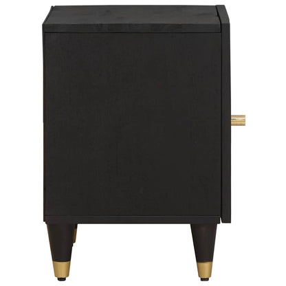 vidaXL Nachttisch mit Tür 2 pcs Schwarz 40 x 33 x 46 cm