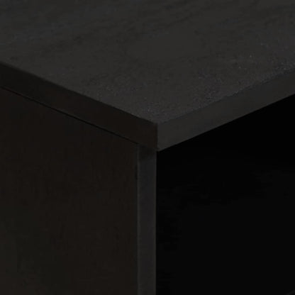 vidaXL TV-Schränk mit Regal Schwarz 70 x 33 x 46 cm Massivholz Mango