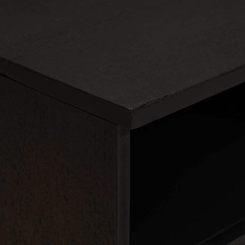vidaXL Nachttisch Schwarz 40 x 33 x 46 cm Massivholz Mango