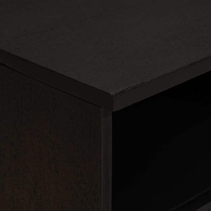 vidaXL Nachttisch Schwarz 40 x 33 x 46 cm Massivholz Mango