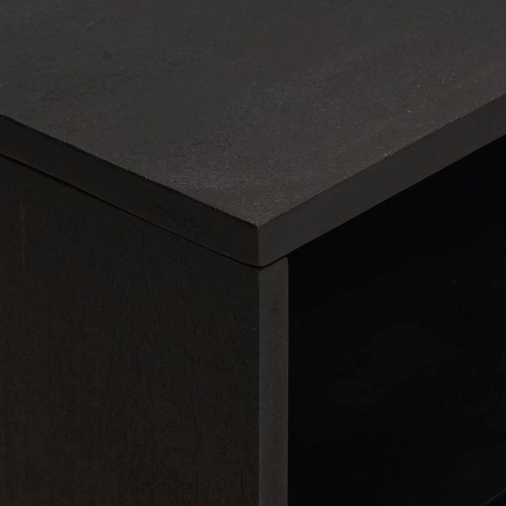 vidaXL Nachttisch Schwarz 50 x 33 x 62 cm Massivholz Mango
