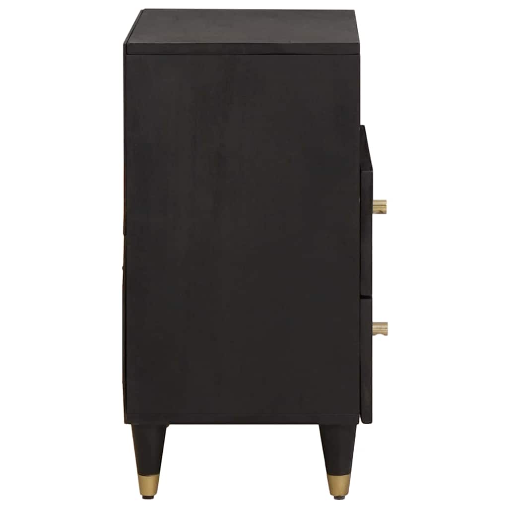 vidaXL Nachttisch Schwarz 50 x 33 x 62 cm Massivholz Mango